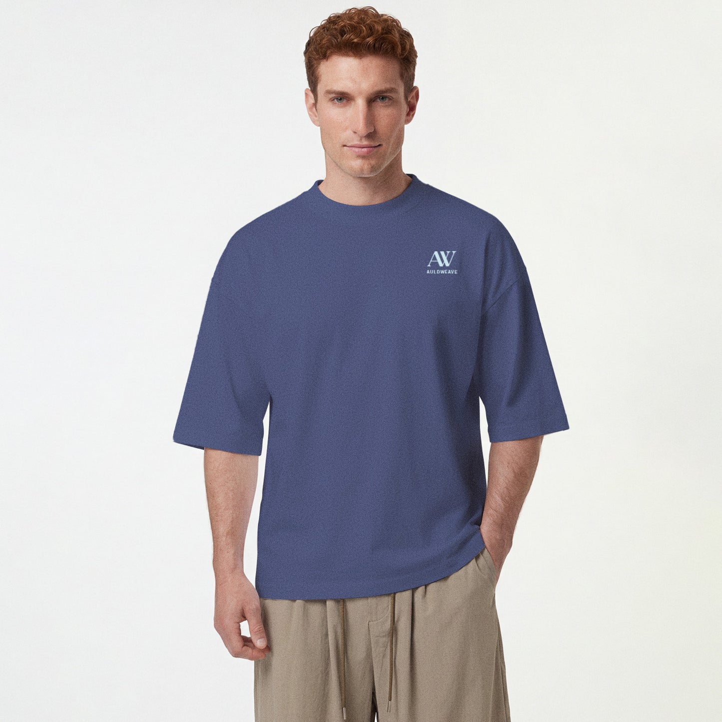 Auldweave Men's Midnight Blue Classic Crew Neck Tee