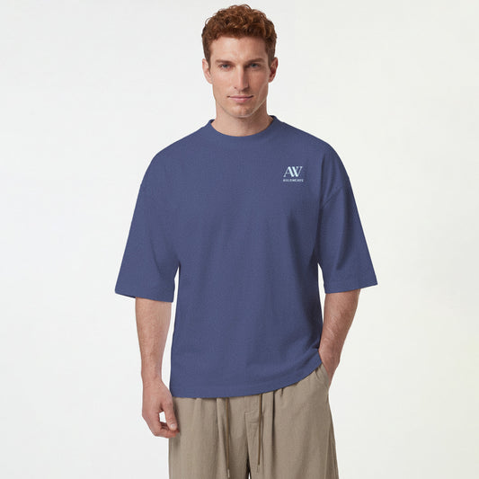 Auldweave Men's Midnight Blue Classic Crew Neck Tee