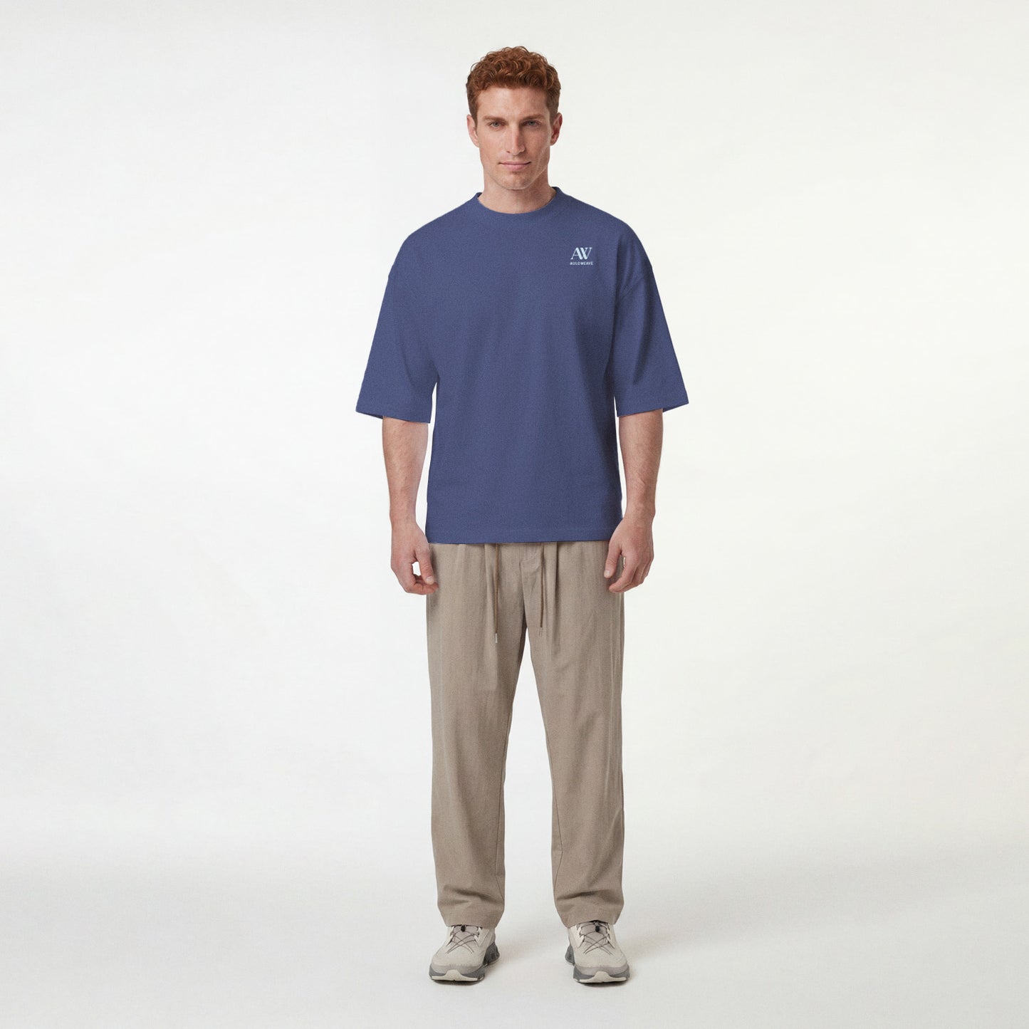 Auldweave Men's Midnight Blue Classic Crew Neck Tee