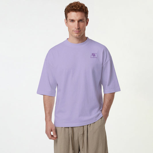 Auldweave Men's Purple Classic Crew Neck Tee