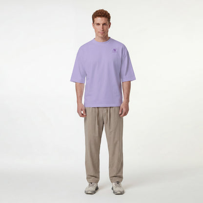 Auldweave Men's Purple Classic Crew Neck Tee