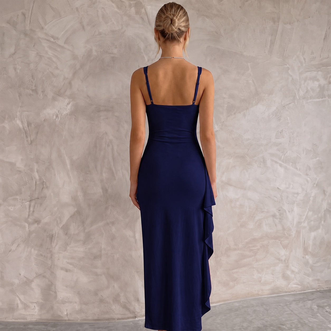 Women's Elegant Maxi Dress Bodycon Open Back Evening Party Leg Split