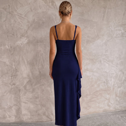 Women's Elegant Maxi Dress Bodycon Open Back Evening Party Leg Split