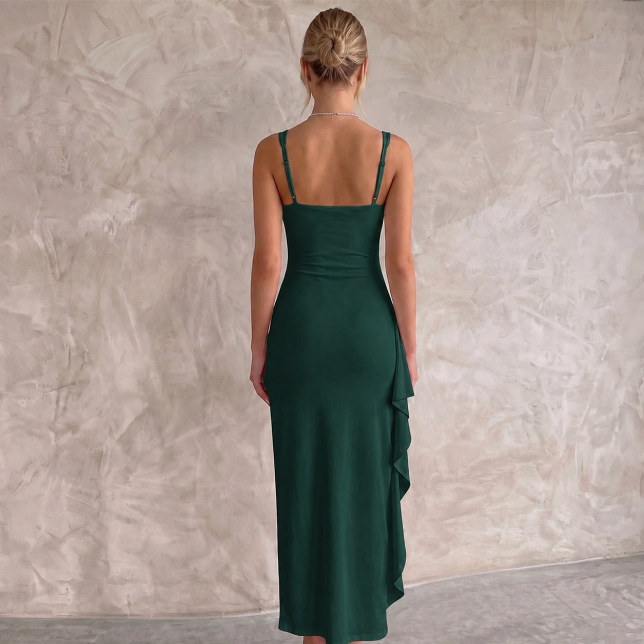 Women's Elegant Maxi Dress Bodycon Open Back Evening Party Leg Split