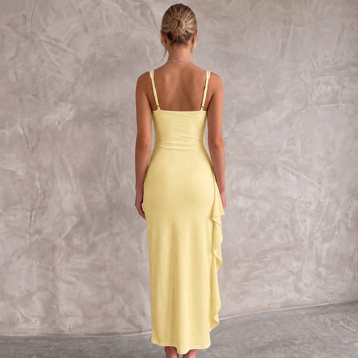 Women's Elegant Maxi Dress Bodycon Open Back Evening Party Leg Split