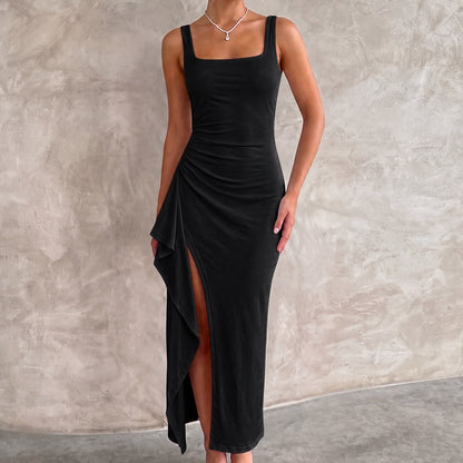 Women's Elegant Maxi Dress Bodycon Open Back Evening Party Leg Split