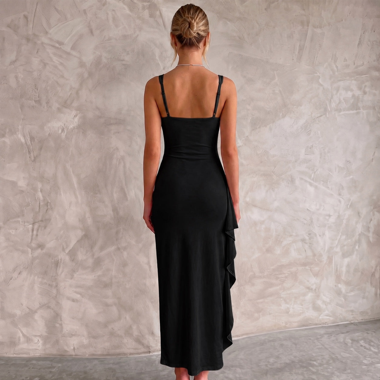 Women's Elegant Maxi Dress Bodycon Open Back Evening Party Leg Split