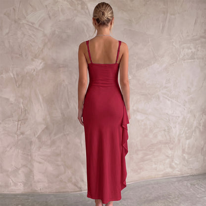 Women's Elegant Maxi Dress Bodycon Open Back Evening Party Leg Split