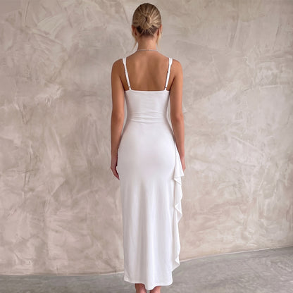 Women's Elegant Maxi Dress Bodycon Open Back Evening Party Leg Split