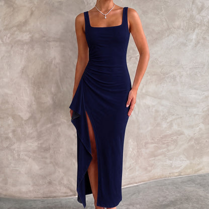 Women's Elegant Maxi Dress Bodycon Open Back Evening Party Leg Split
