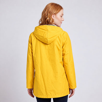 Women's Full-Zip Waterproof Windproof Hooded Raincoat With Pockets