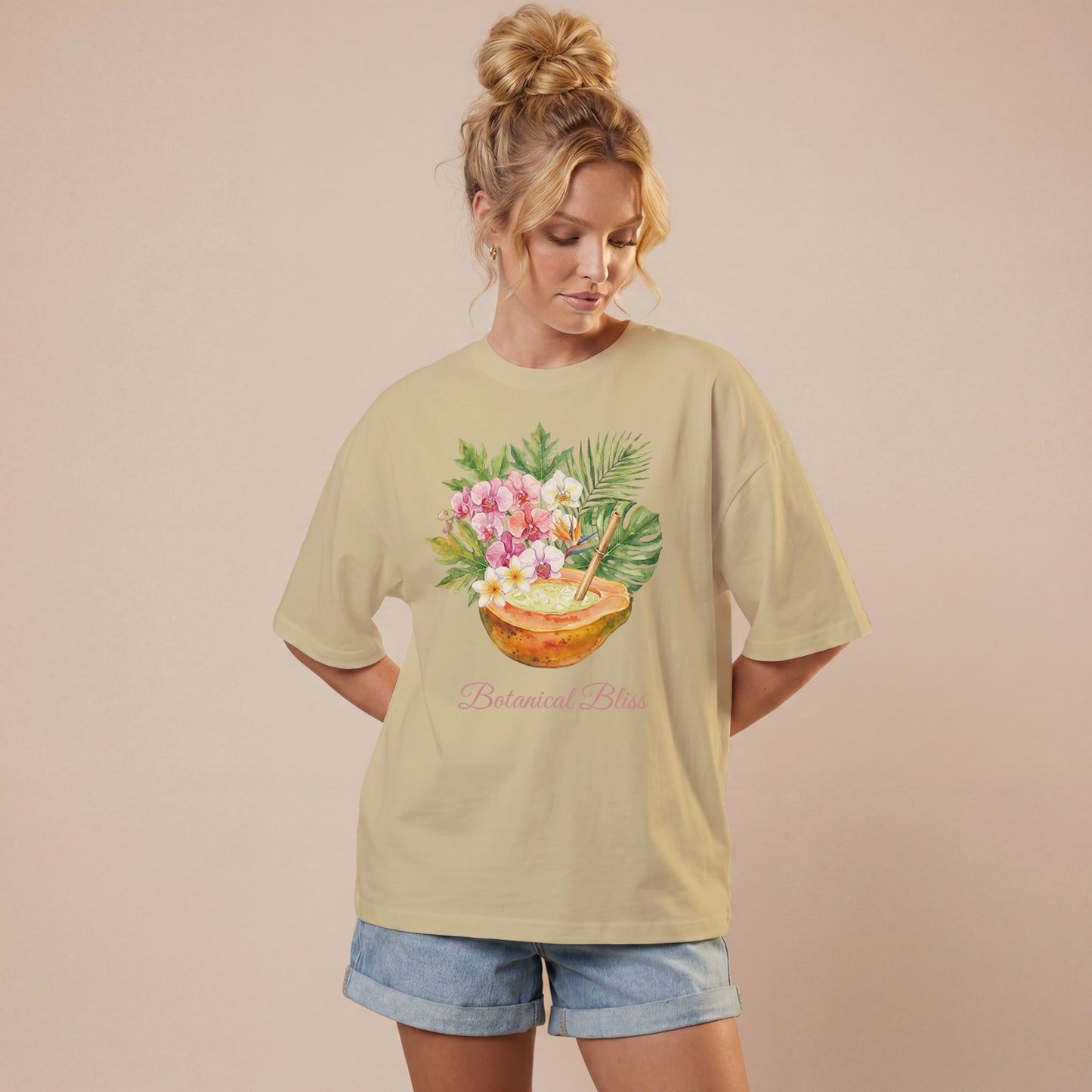 Auldweave Women's Floral Summer Crew Neck Tee