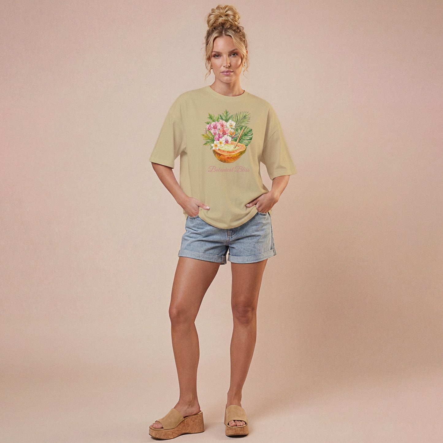 Auldweave Women's Floral Summer Crew Neck Tee