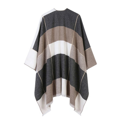 Elegant Modern Wrap Through Cape