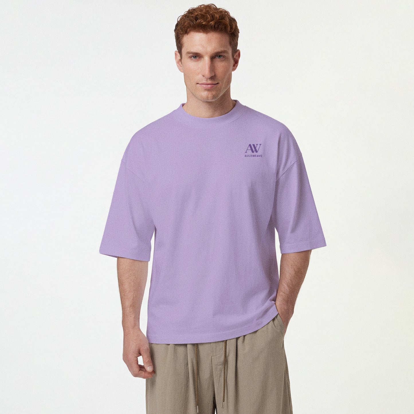 Men's Purple Classic Crew Neck Tee