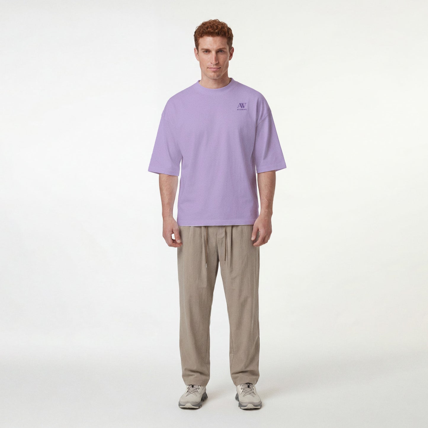 Men's Purple Classic Crew Neck Tee