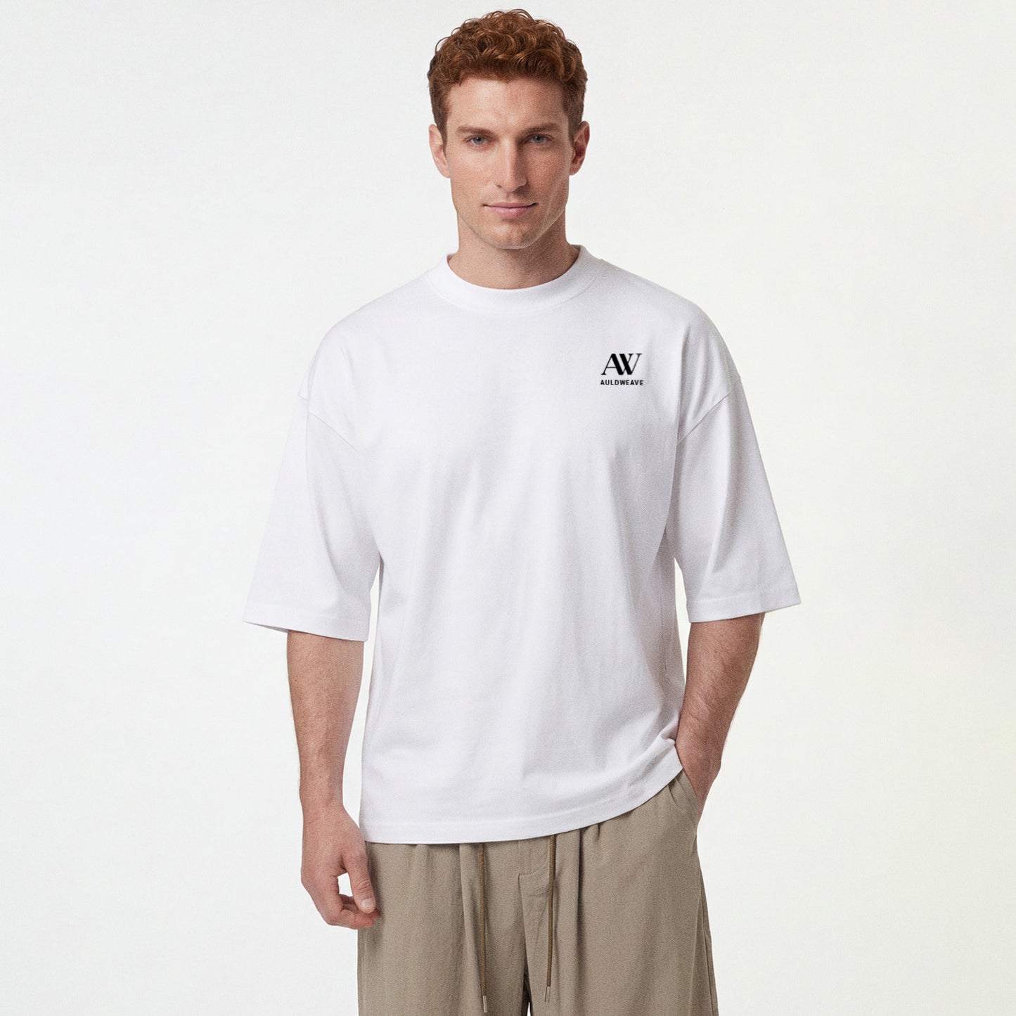 Men's White Classic Crew Neck Tee