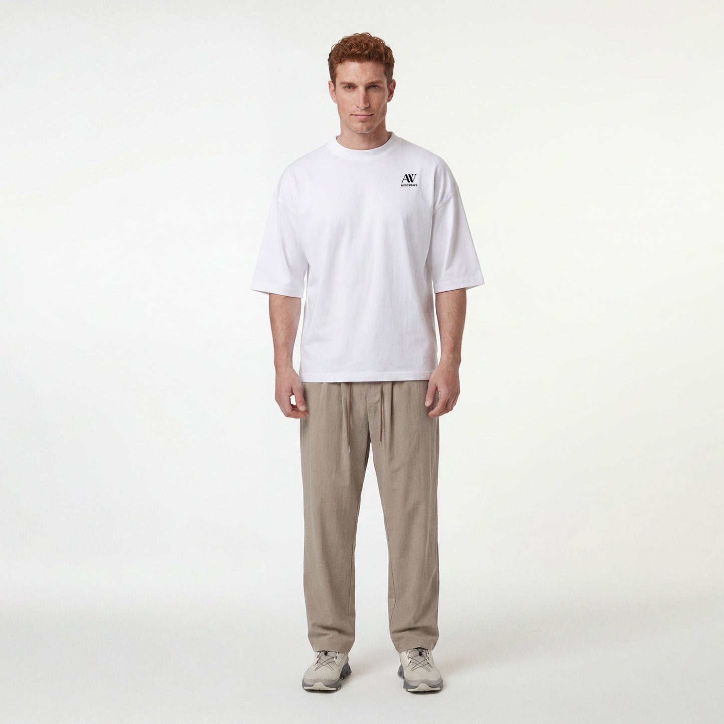 Men's White Classic Crew Neck Tee