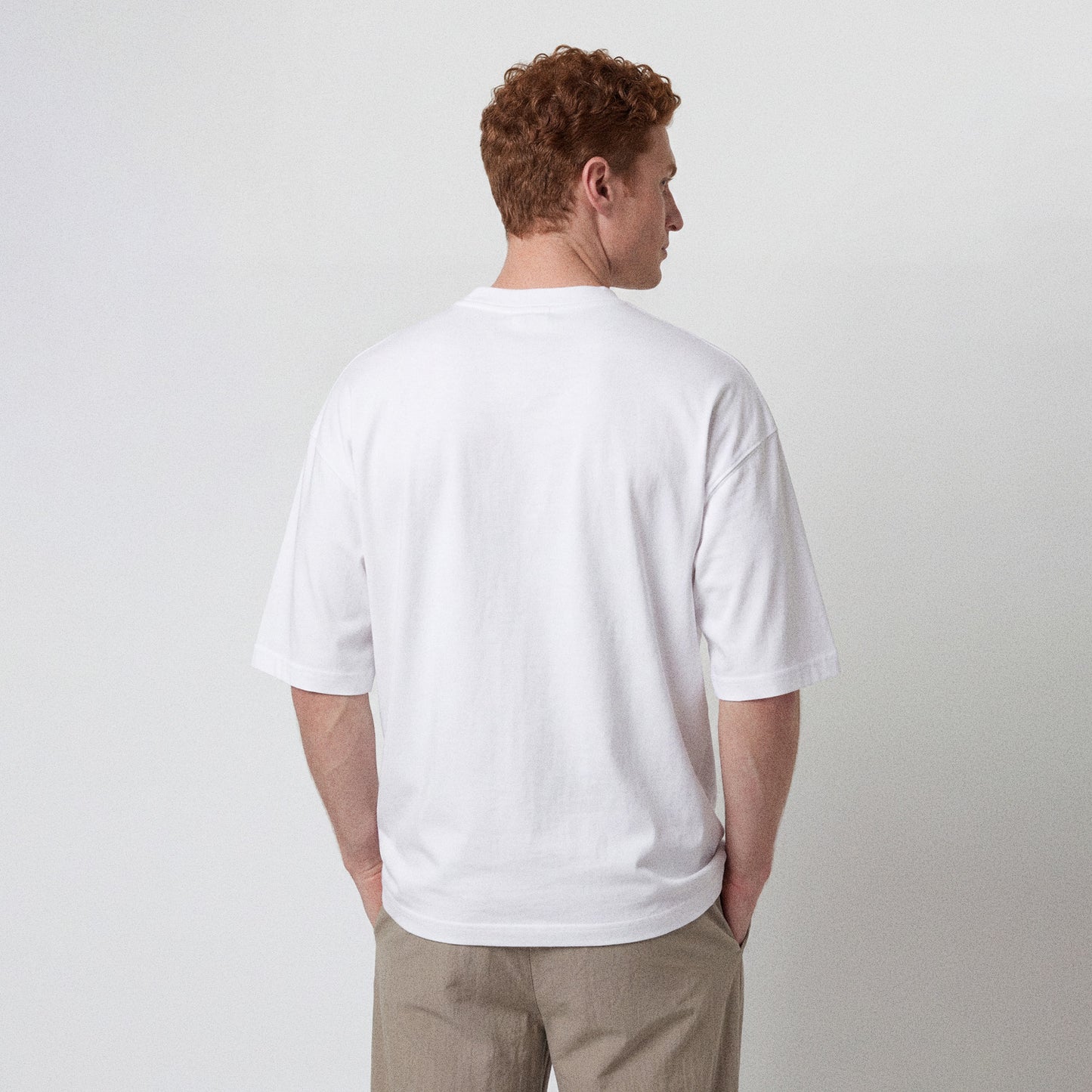 Men's White Classic Crew Neck Tee