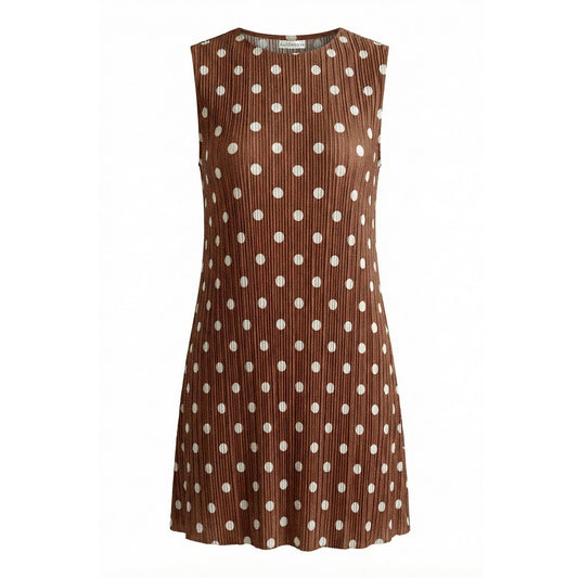Sleeveless Polka Dot Mini Dress