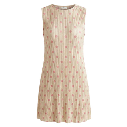Sleeveless Polka Dot Mini Dress