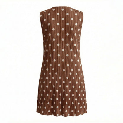 Sleeveless Polka Dot Mini Dress