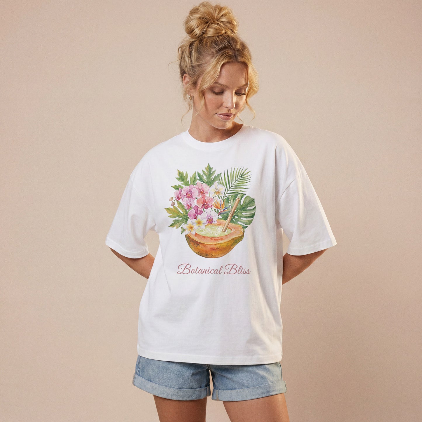 Women's Floral Summer Crew Neck Tee