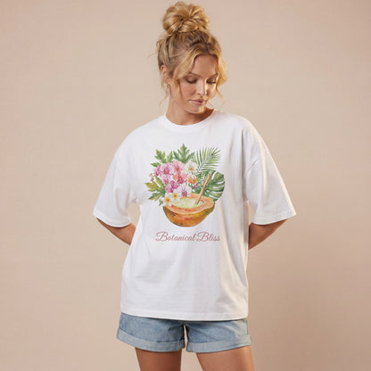 Women's Floral Summer Crew Neck Tee