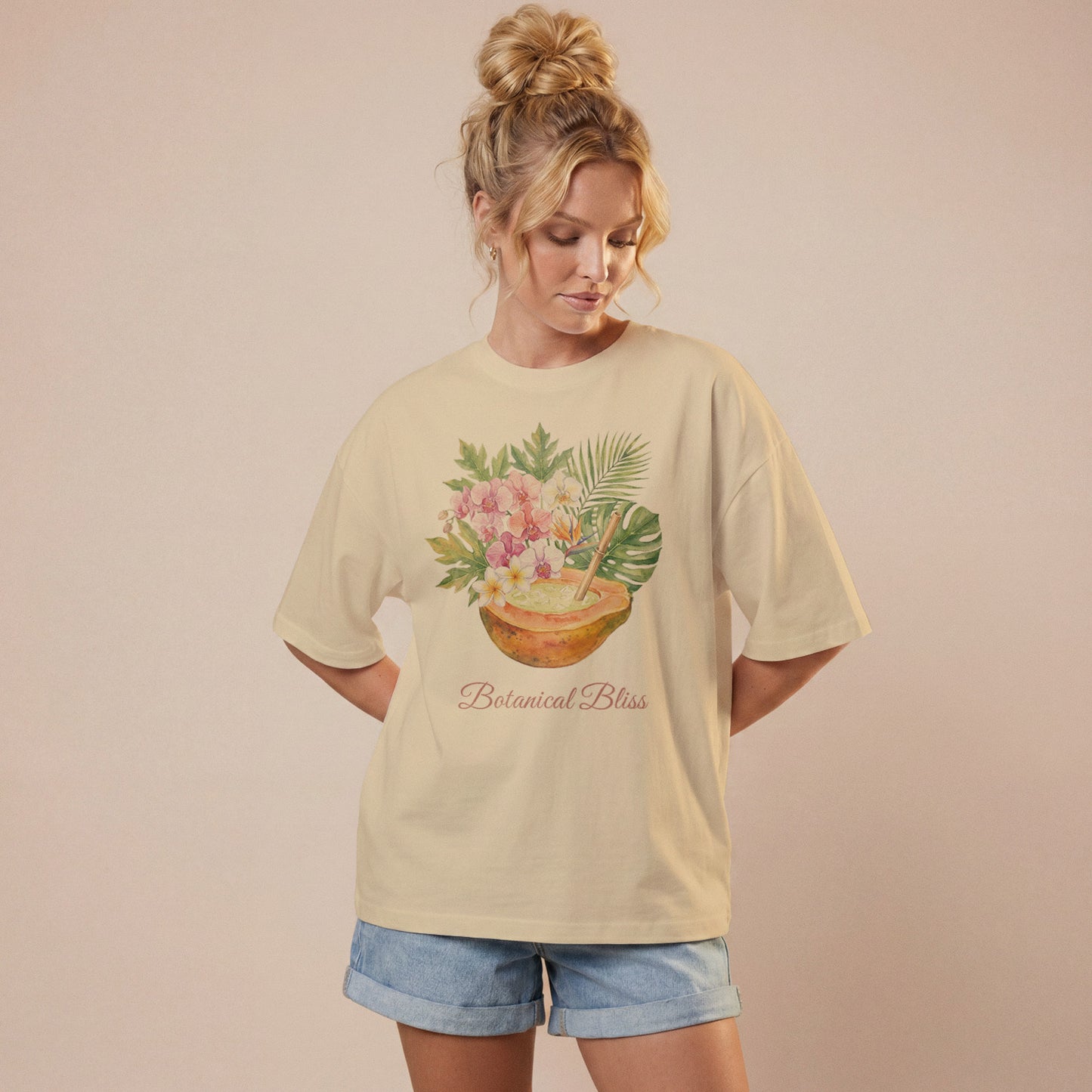 Women's Floral Summer Crew Neck Tee