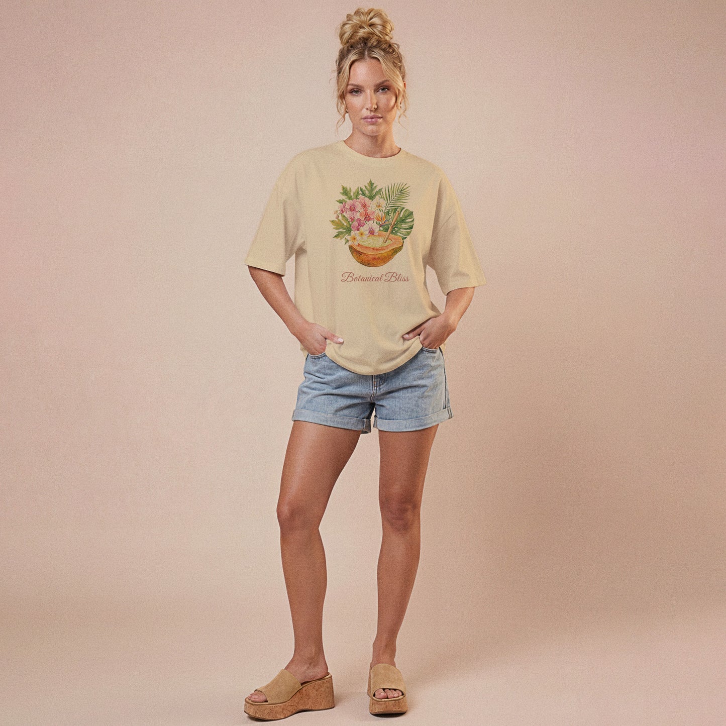 Women's Floral Summer Crew Neck Tee
