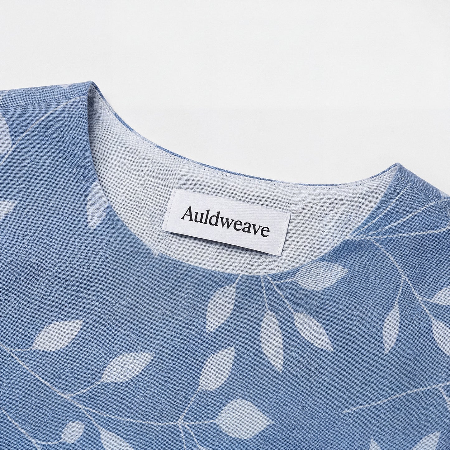 Auldweave Women's Light Blue Nature Print Sleeveless Dress