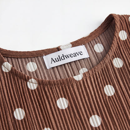 Auldweave Women's Sleeveless Polka Dot Mini Dress