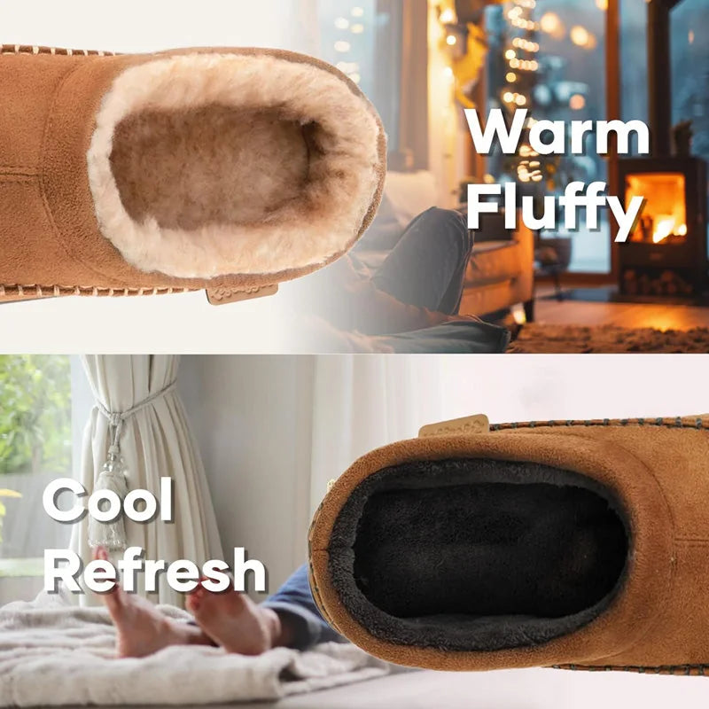 Fleece lining options for men’s wide fit house slippers