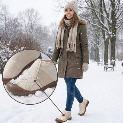 Fleece-lined slip-on ankle boots – winter walking and sole flexibility graphic