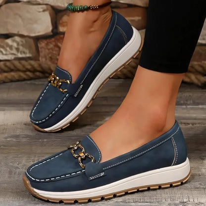 Women's arch support loafers in Blue product view