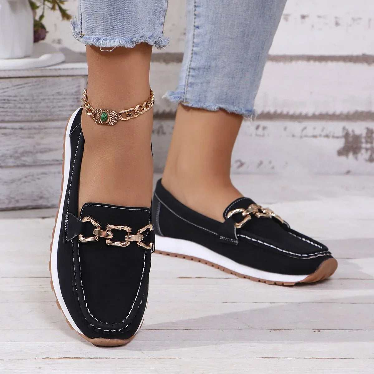 Women's arch support loafers product view