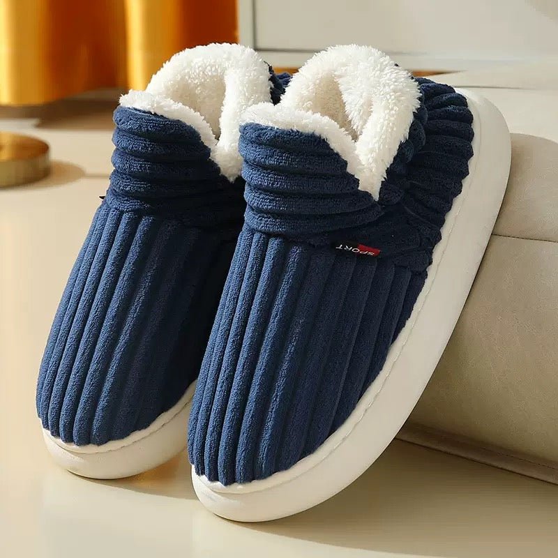 Auldweave couples corduroy slipper boots – warm fleece lining and arch support – product image 7