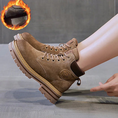 Unisex waterproof walking boots in Coffee Plush insole product view