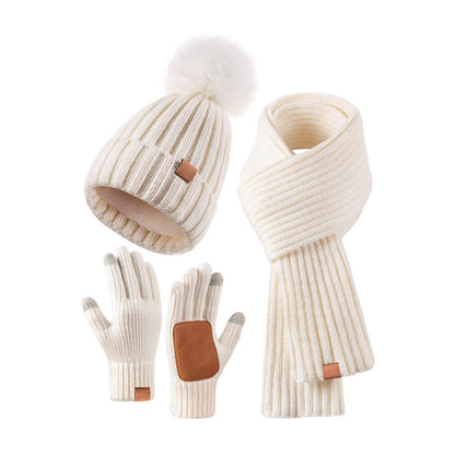 Winter hat scarf and glove set – cream matching set