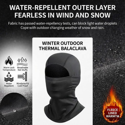 Thermal winter balaclava – black balaclava weather-protection graphic