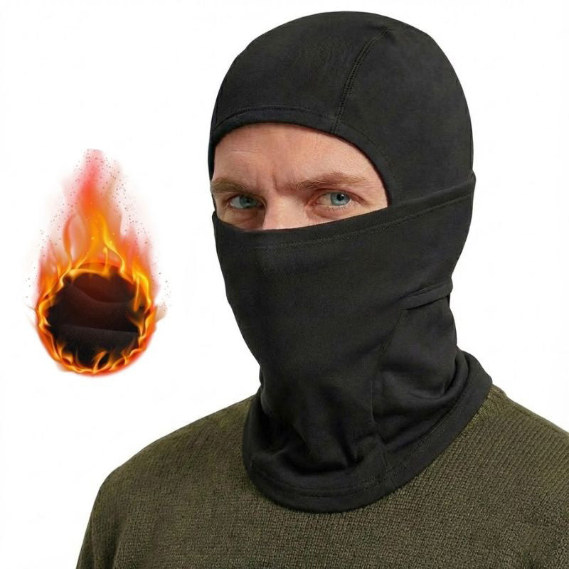 Thermal winter balaclava – black adult version warmth graphic