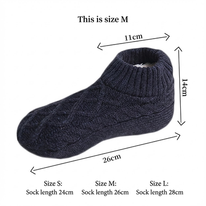 Auldweave women's knitted non-slip indoor slippers – navy slipper size measurements chart