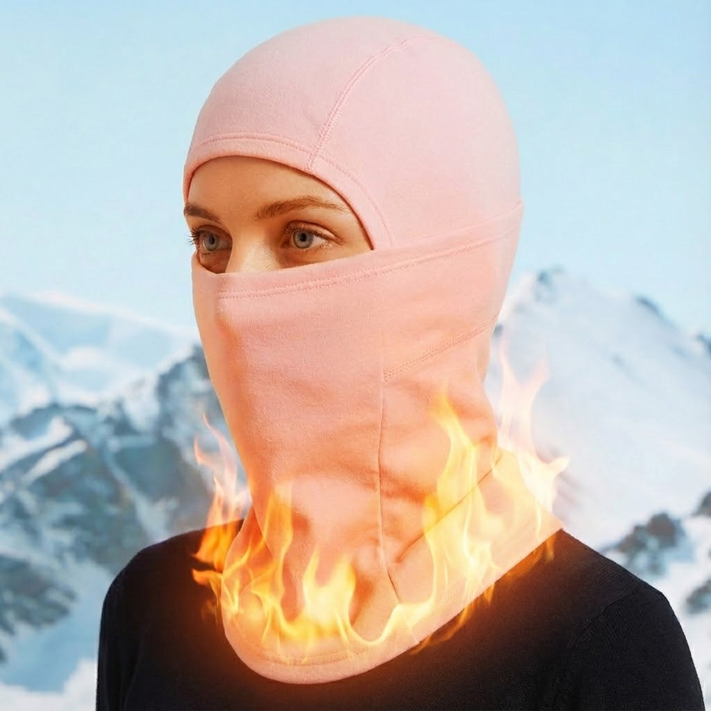 Thermal winter balaclava – pink balaclava warmth illustration