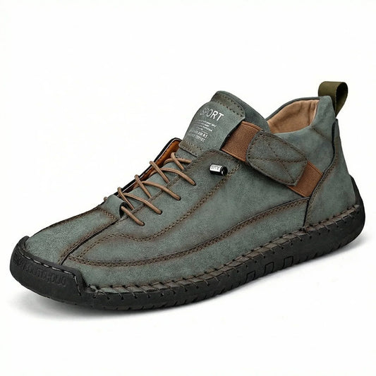 Men's wide fit leather ankle boots product view
