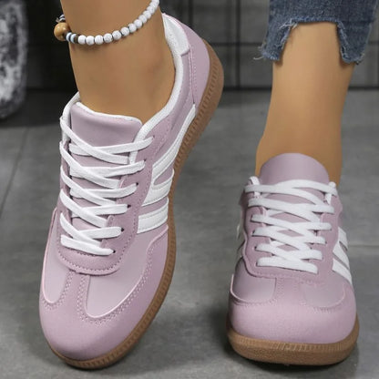 Women's walking trainers shown on foot