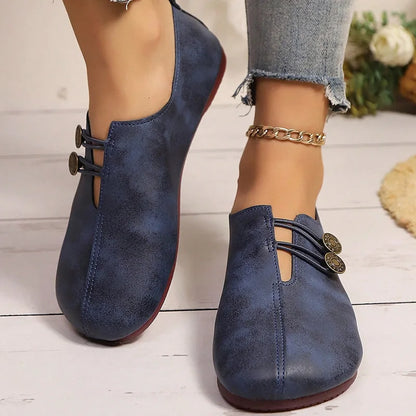Women's ballet flats shown on foot