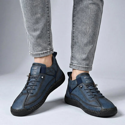 Men's wide fit leather ankle boots product view