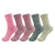 Women's Thermal Wool Socks 5 Pairs | Warm Thick Winter Knit Set, Breathable Blend