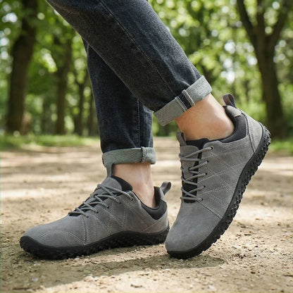 Wide toe box hiking shoes in Gray product view