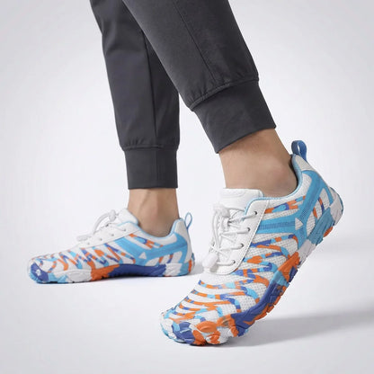 Unisex barefoot trainers in White Splash product view